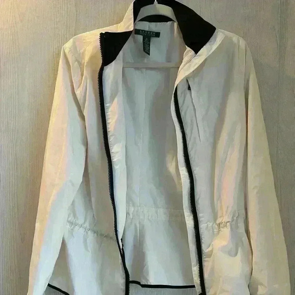 RALPH LAUREN White Jacket with Drawstring Waist - Size M - Picture 1 of 5